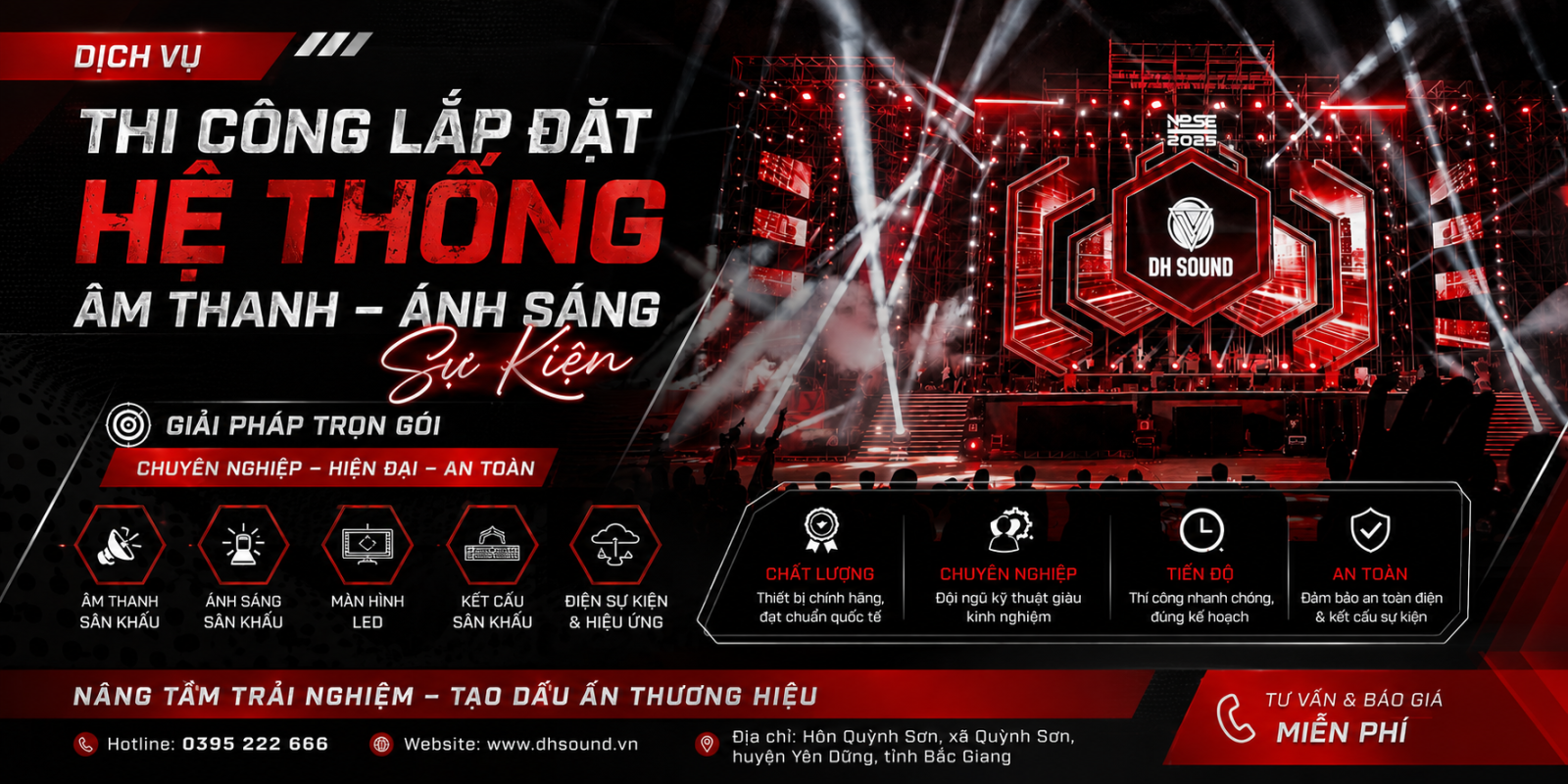 CÔNG TY TNHH THƯƠNG MẠI ĐIỆN TỬ DƯƠNG HỒNG tổ chức sự kiện âm thanh ánh sáng